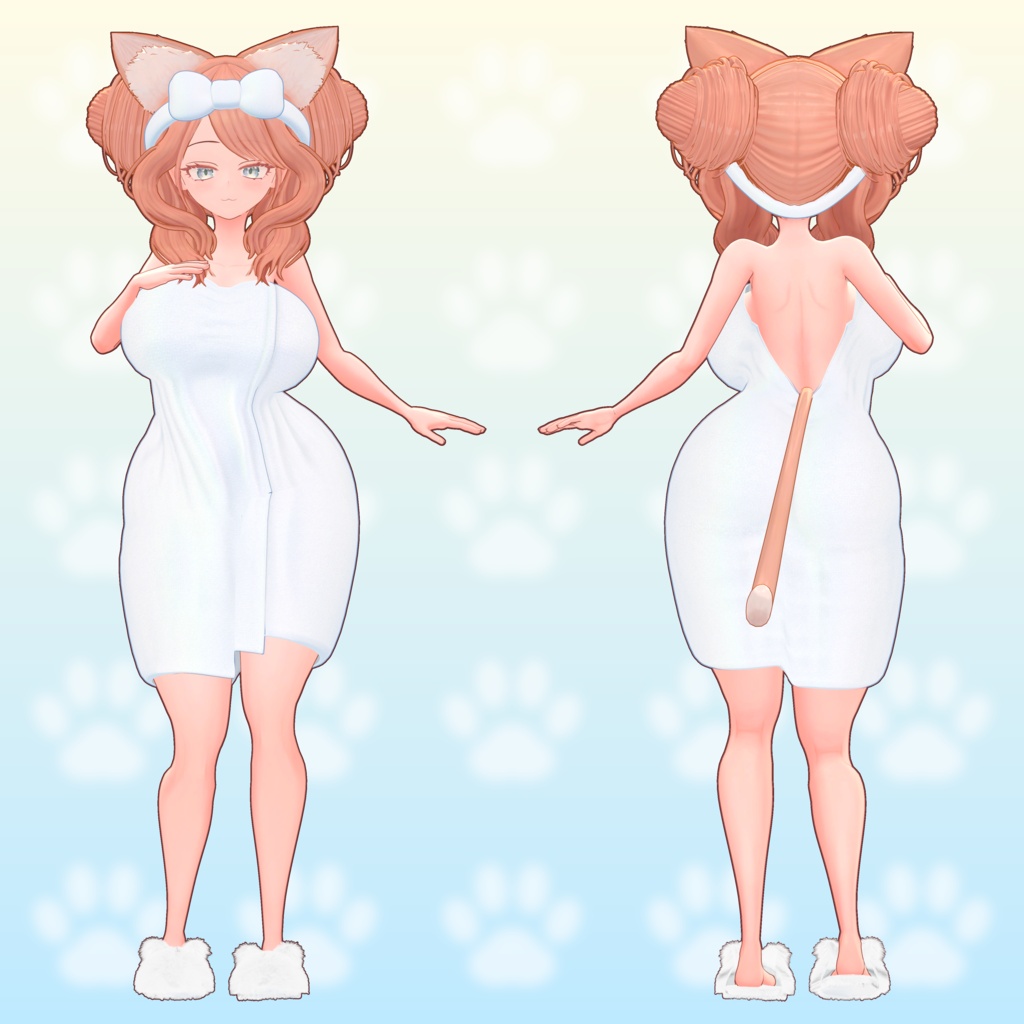 期間限定無料配布中~7/01まで!【キャミィ / Cammie専用3D衣装】バスタオル衣装