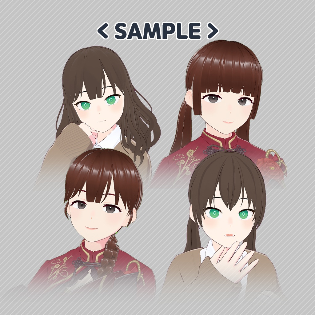 VROID] Lop Rabbit Twintail Hair Preset 垂れ耳ツインテール - Lemonye - BOOTH