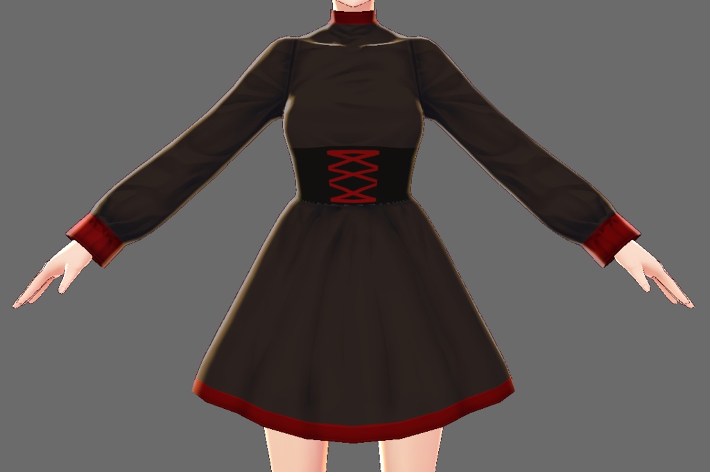 RWBY] Ruby Rose dress texture - BeckIsGaming - BOOTH