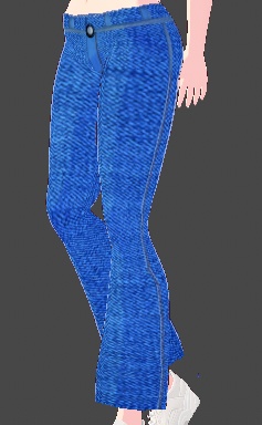Blue Flared Jeans (Coquette/Aesthetic)