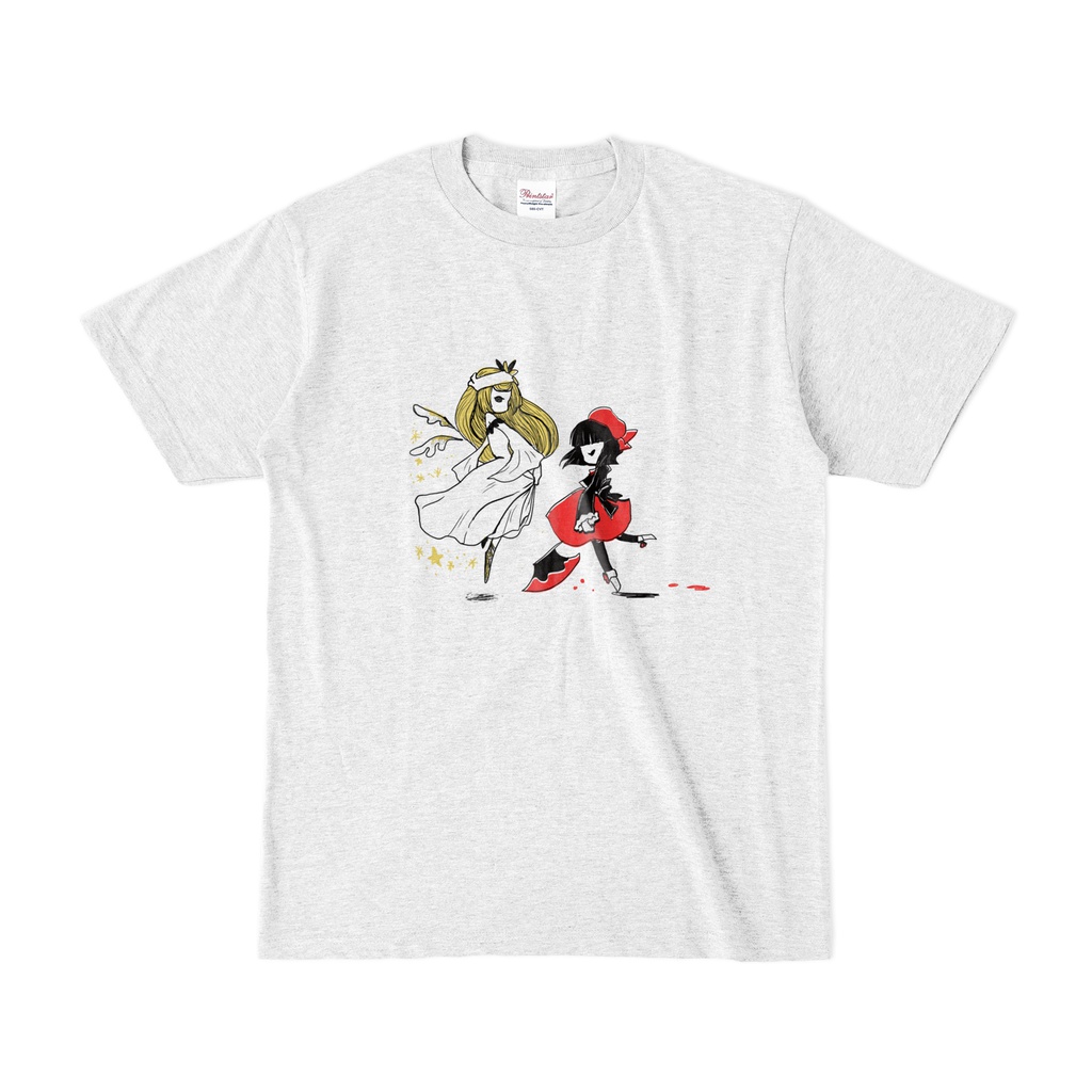 天使と殺し屋ちゃんTシャツ(アッシュ)