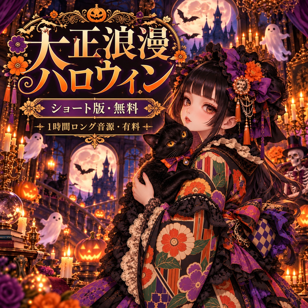 🎃 大正浪漫ハロウィン｜無料版あり｜有料1時間ロングBGM＋おまけ画像