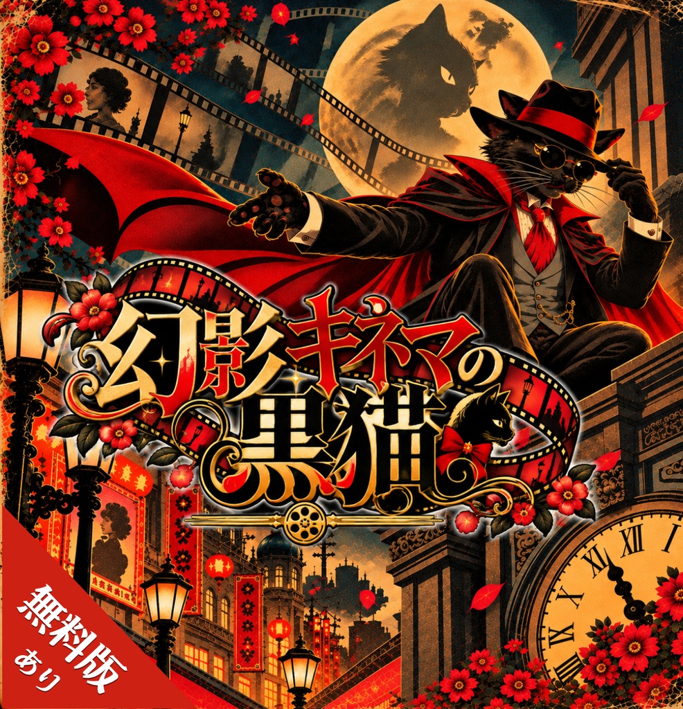 【商用・配信利用OK】昭和レトロ・怪盗ジャズ『幻影キネマの黒猫』【1時間耐久・BGM素材】