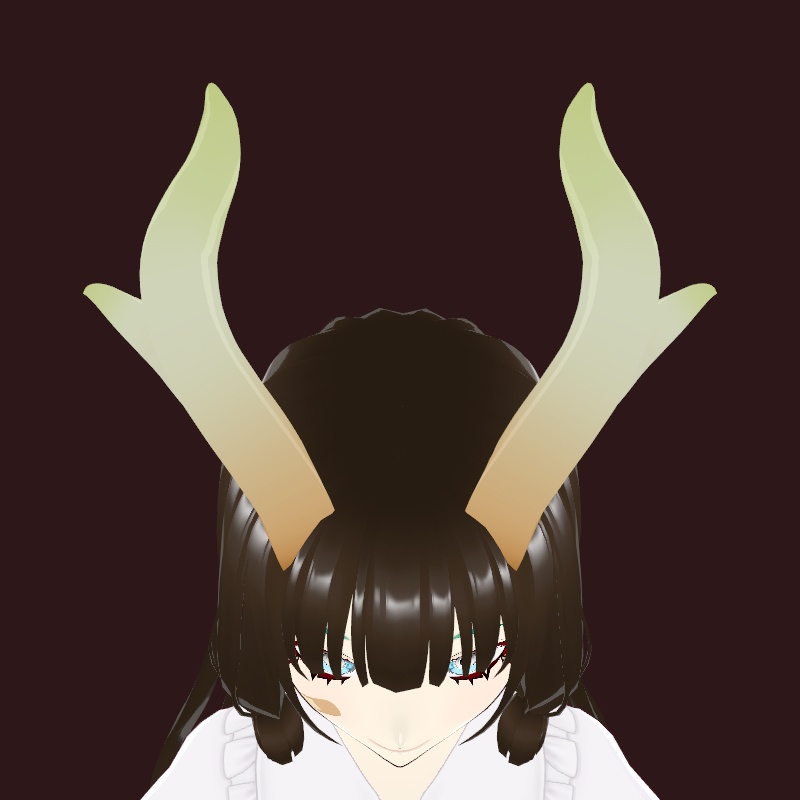 Curved Horn (White/Green)