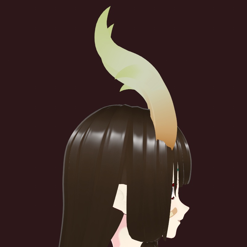 Curved Horn (White/Green)