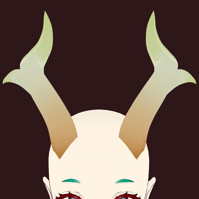 Curved Horn (White/Green)