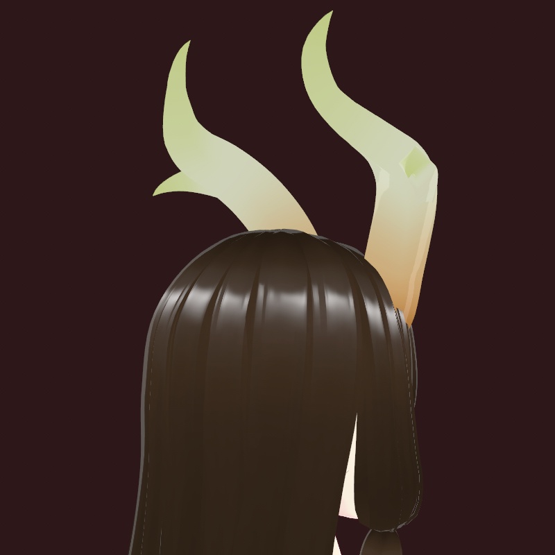 Curved Horn (White/Green)