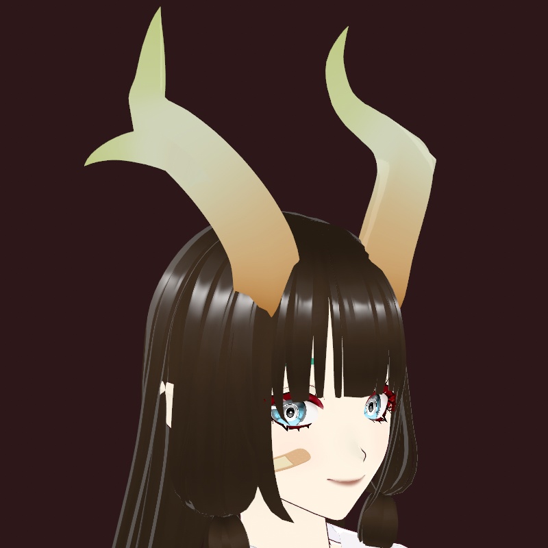 Curved Horn (White/Green)