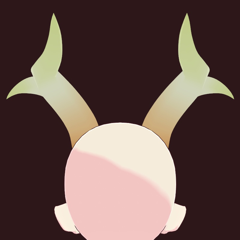 Curved Horn (White/Green)