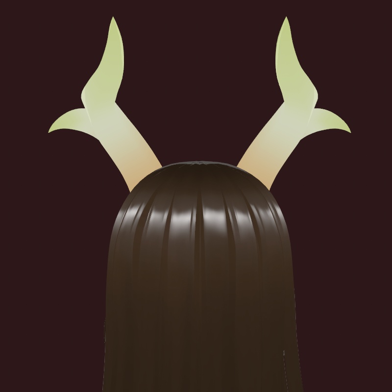 Curved Horn (White/Green)