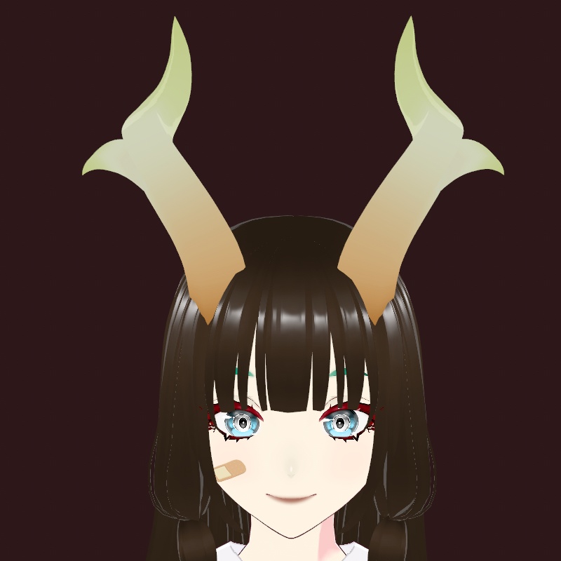 Curved Horn (White/Green)