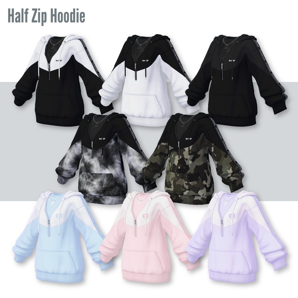 Half Zip Hoodie【12アバターセミ対応】