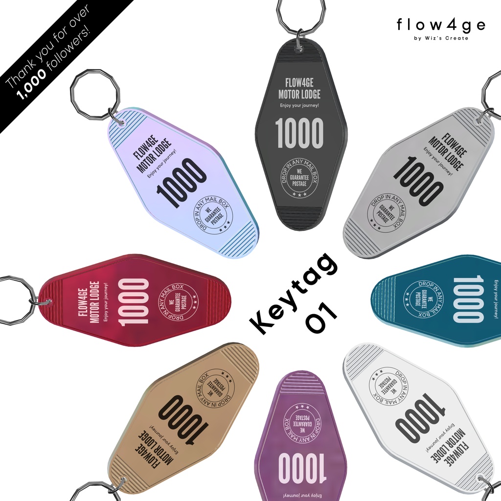 【無料】Keytag 01【フォロワー1000人記念/VRChat想定】