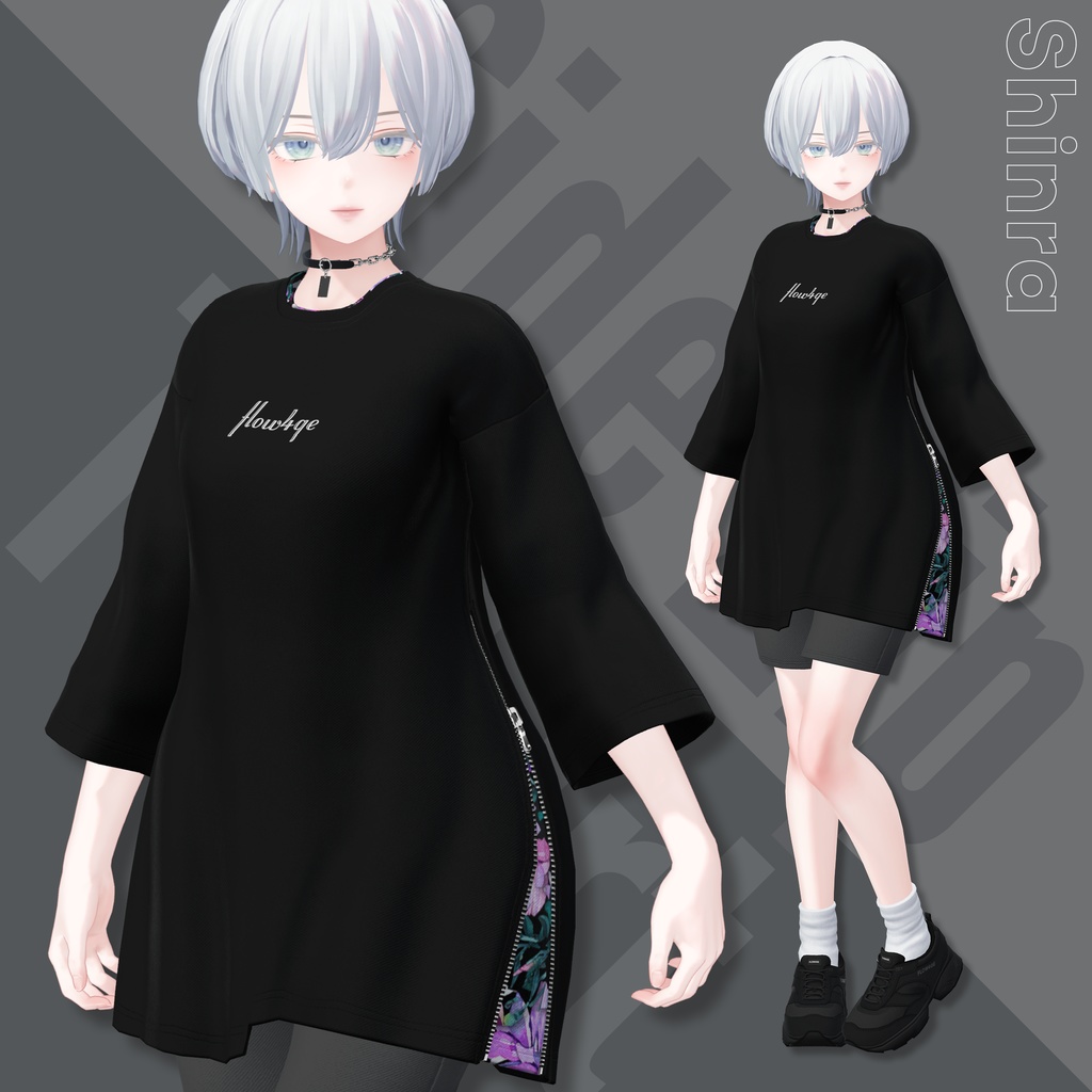 Side Zip T-shirt【16アバターセミ対応】