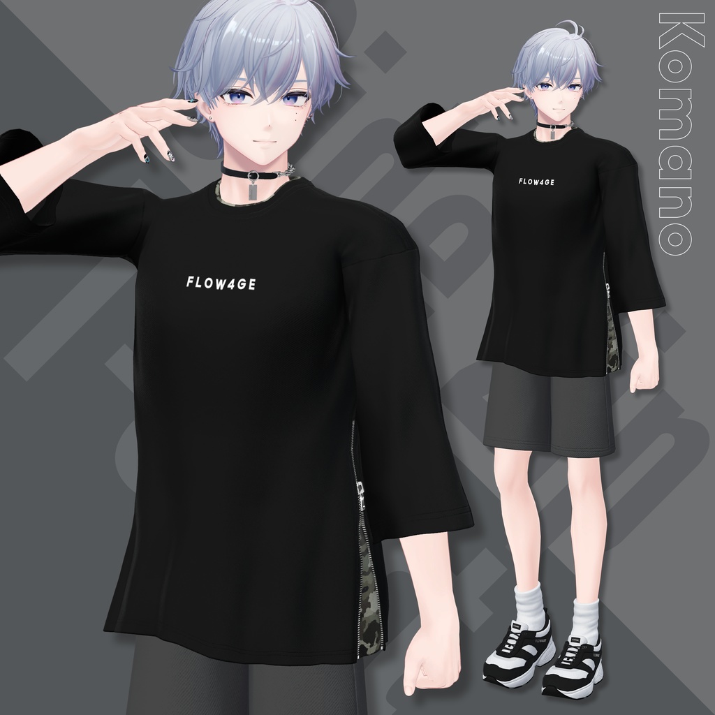 Side Zip T-shirt【16アバターセミ対応】