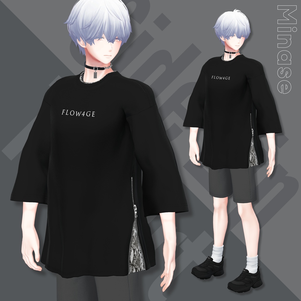 Side Zip T-shirt【16アバターセミ対応】
