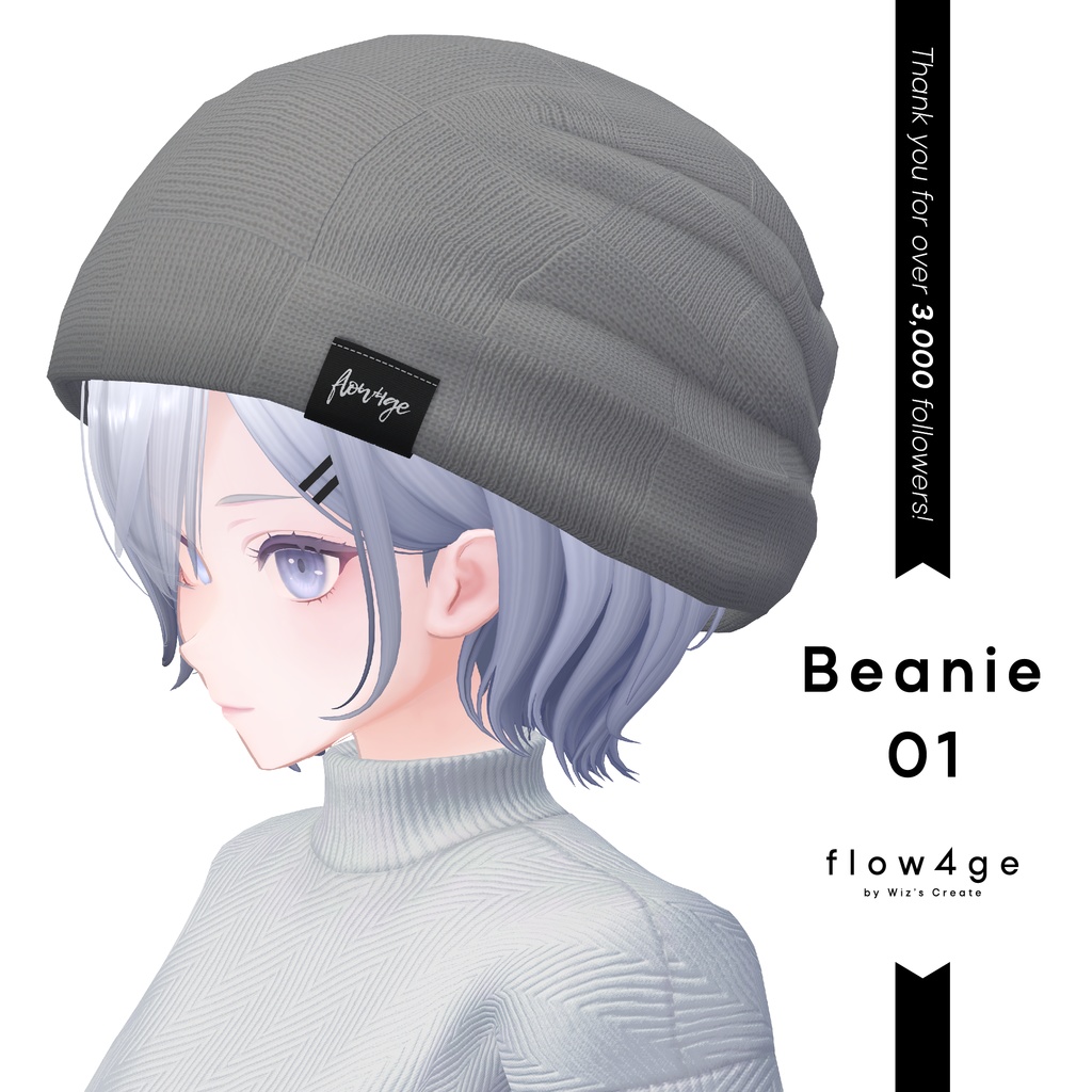 Beanie 01【フォロワー3000人記念／VRChat想定】