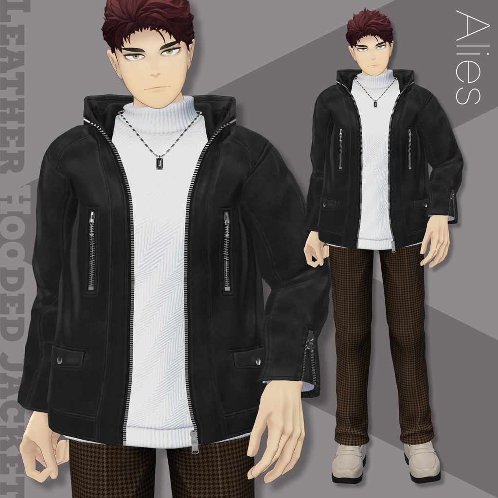 Leather Hooded Jacket【29アバターセミ対応】