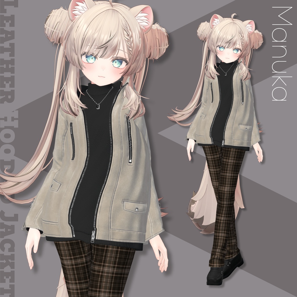 Leather Hooded Jacket【29アバターセミ対応】