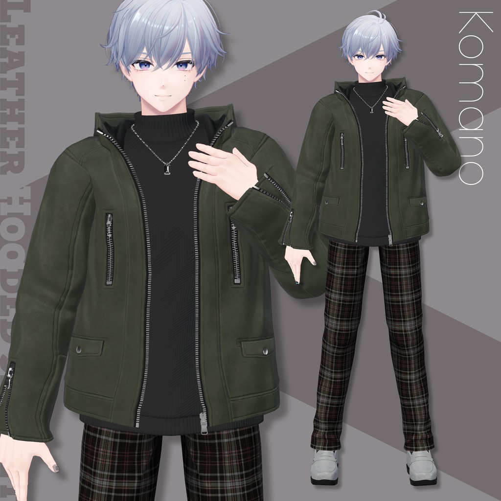 Leather Hooded Jacket【29アバターセミ対応】