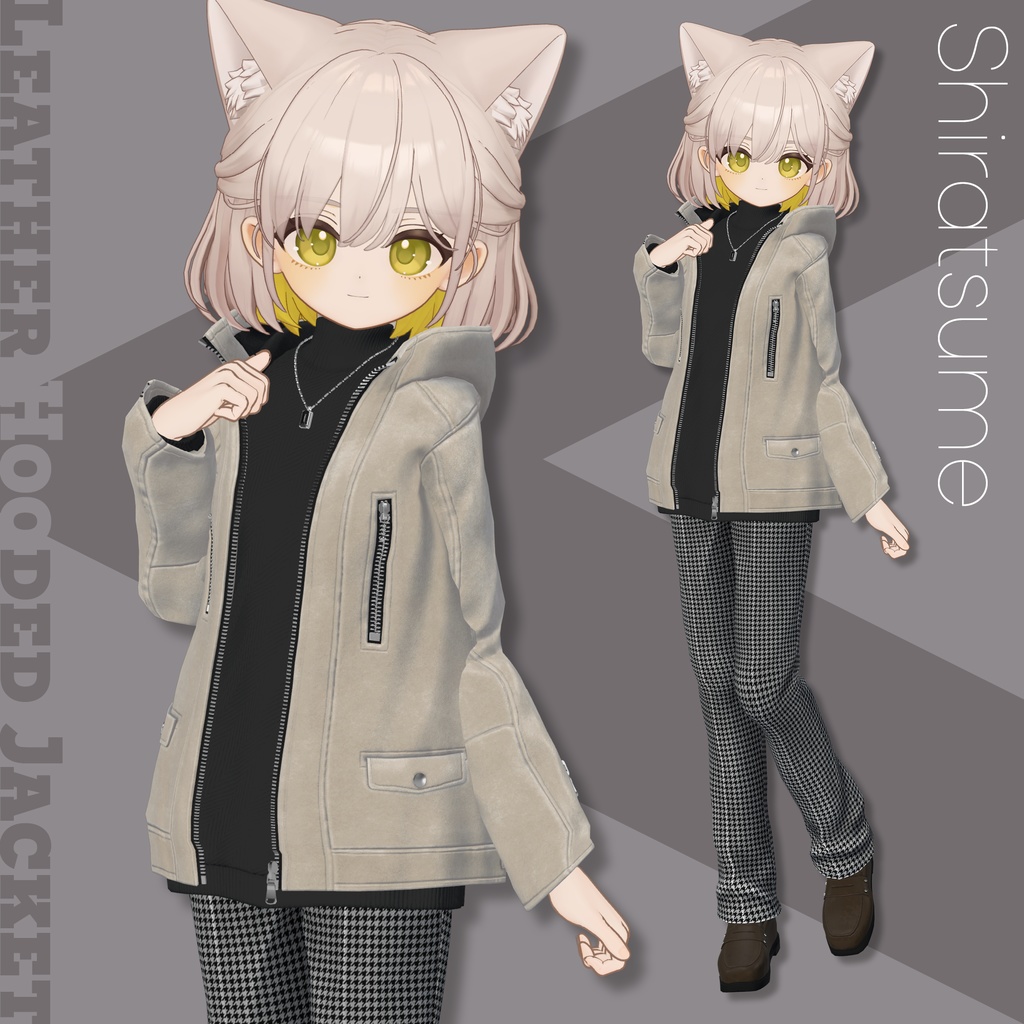 Leather Hooded Jacket【29アバターセミ対応】