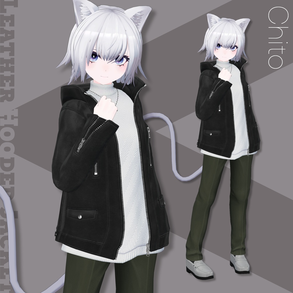 Leather Hooded Jacket【29アバターセミ対応】