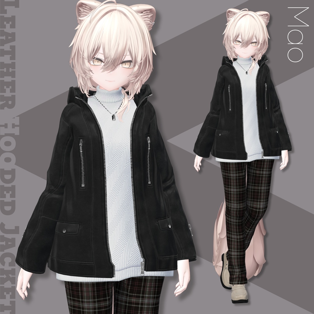 Leather Hooded Jacket【29アバターセミ対応】