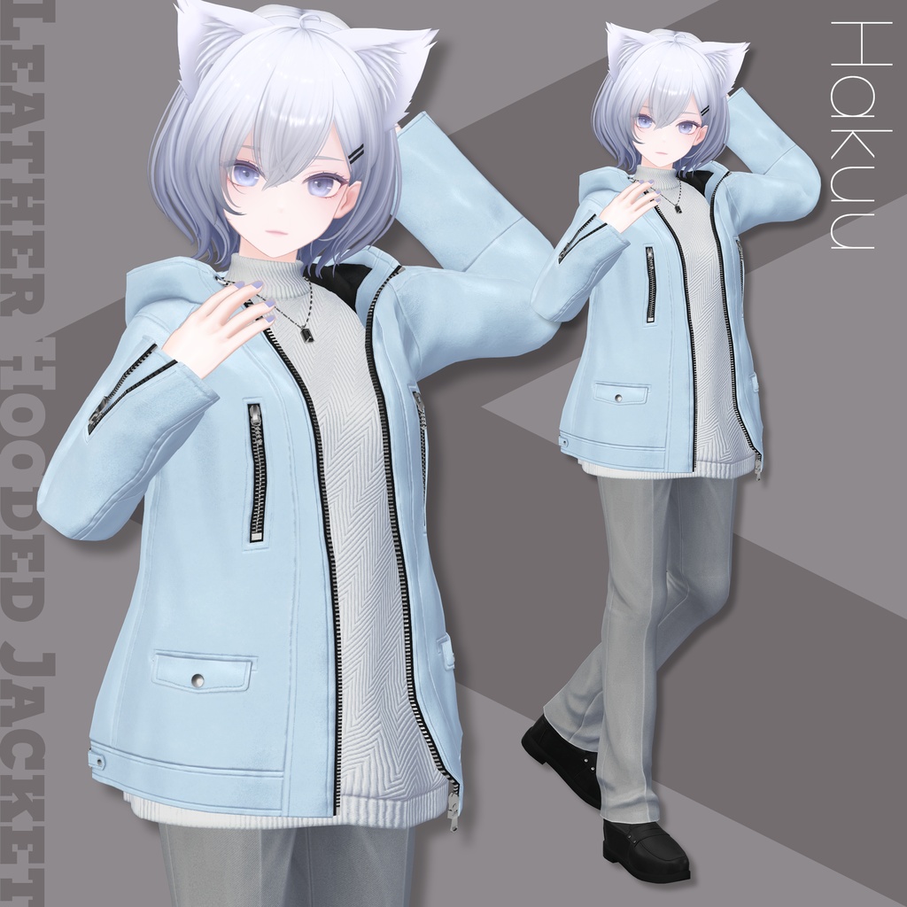 Leather Hooded Jacket【29アバターセミ対応】