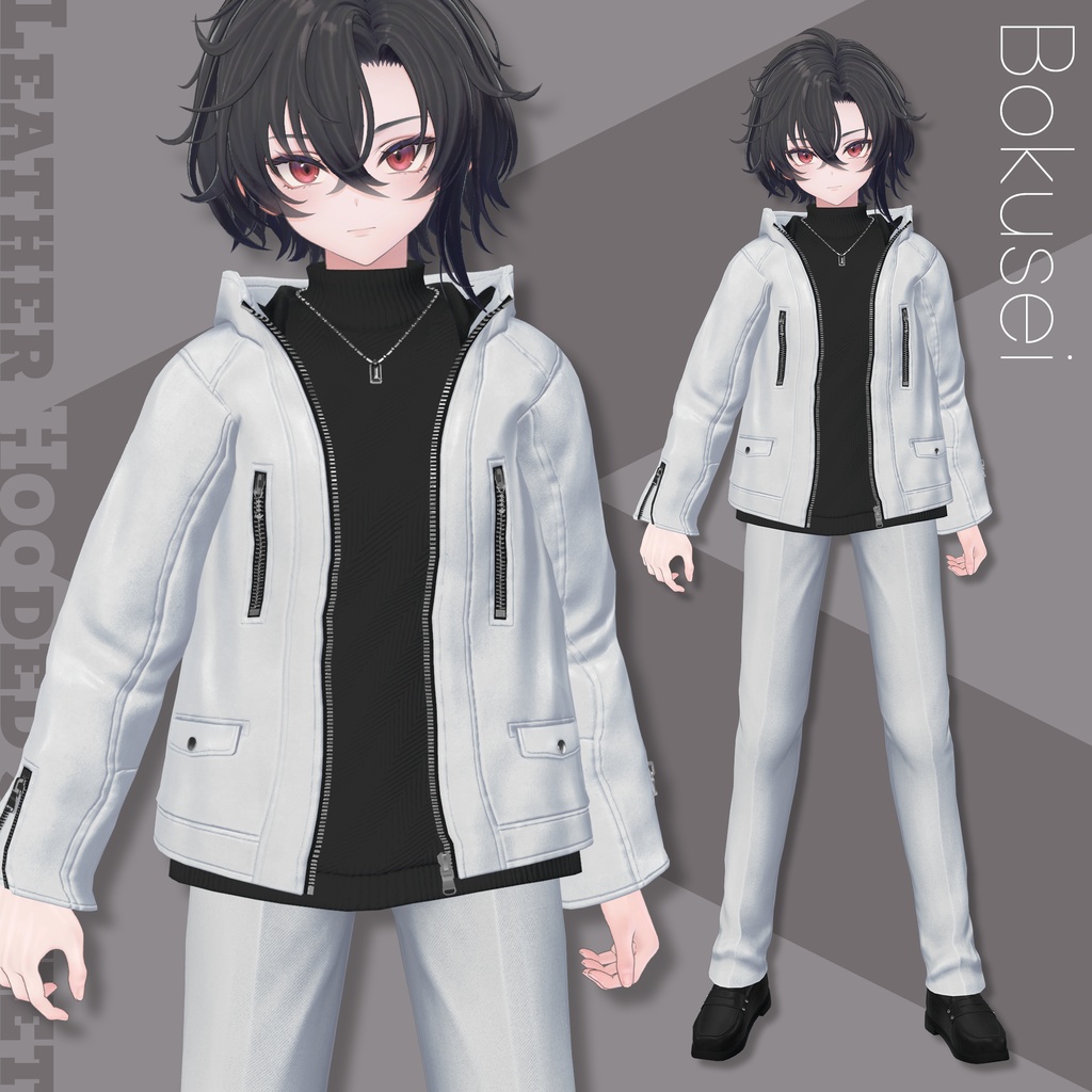Leather Hooded Jacket【29アバターセミ対応】