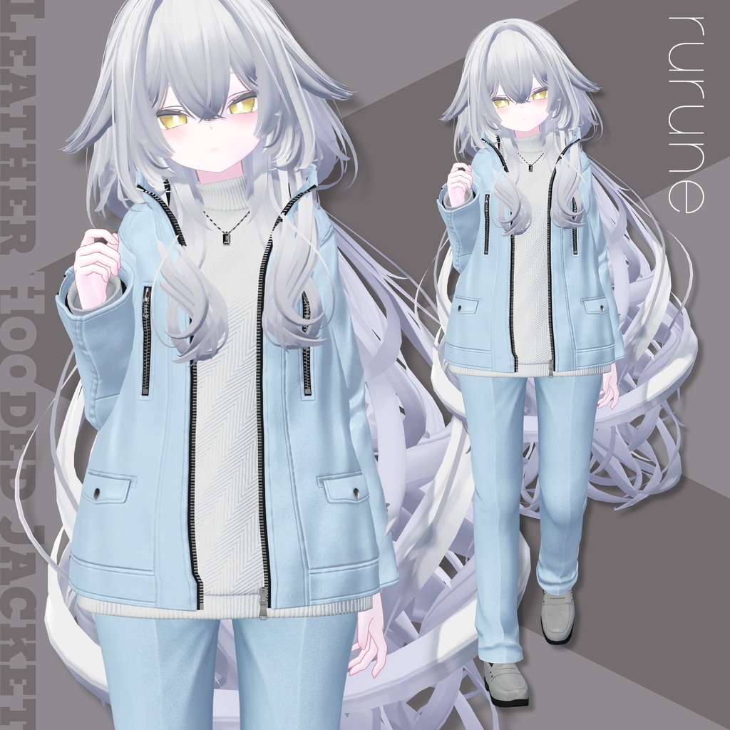 Leather Hooded Jacket【29アバターセミ対応】