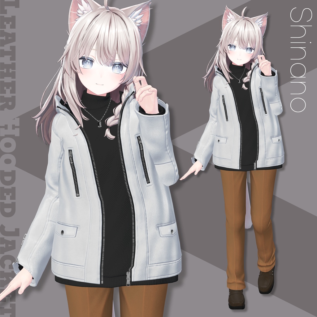 Leather Hooded Jacket【29アバターセミ対応】