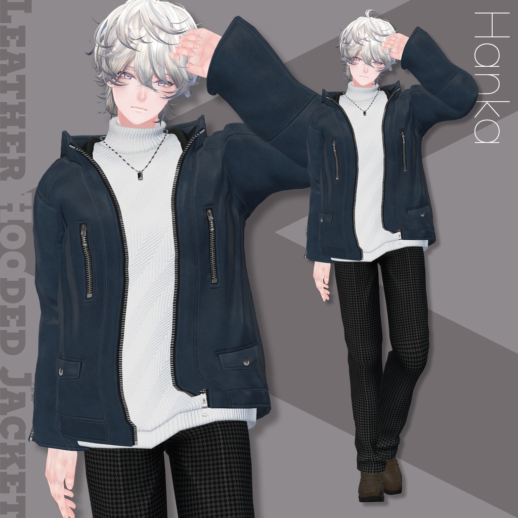 Leather Hooded Jacket【29アバターセミ対応】