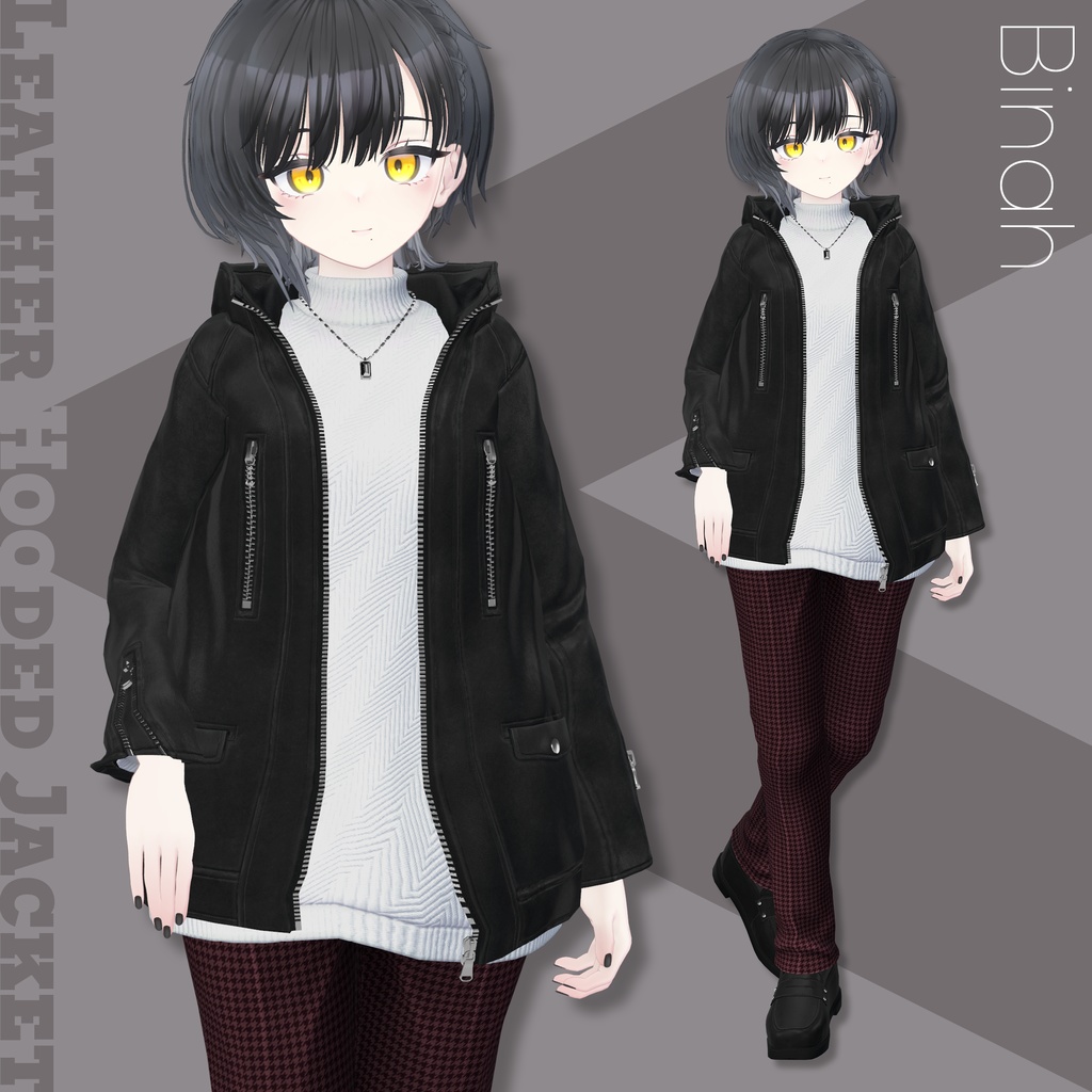 Leather Hooded Jacket【29アバターセミ対応】