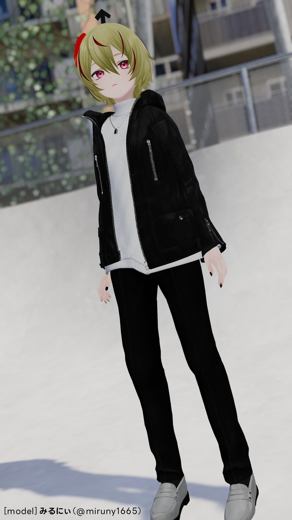 Leather Hooded Jacket【29アバターセミ対応】