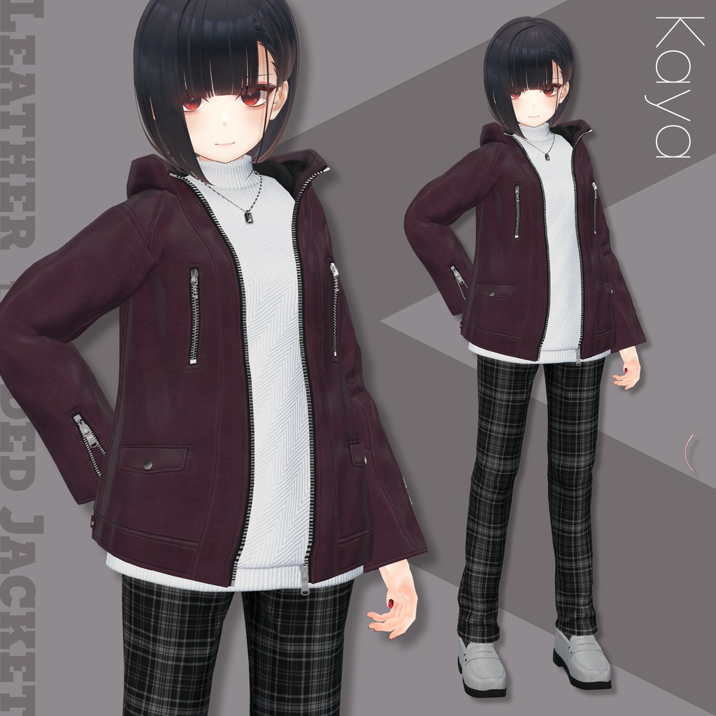 Leather Hooded Jacket【29アバターセミ対応】
