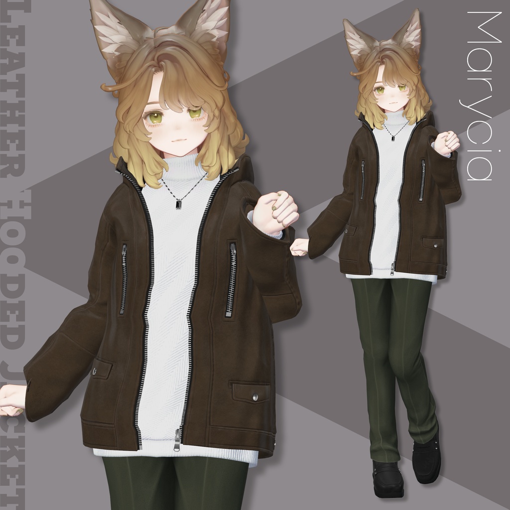 Leather Hooded Jacket【29アバターセミ対応】