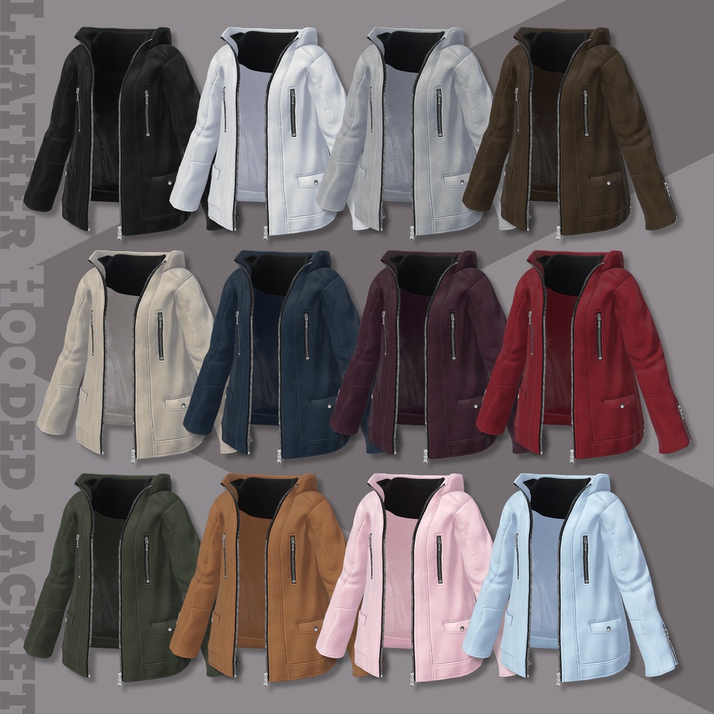 Leather Hooded Jacket【29アバターセミ対応】