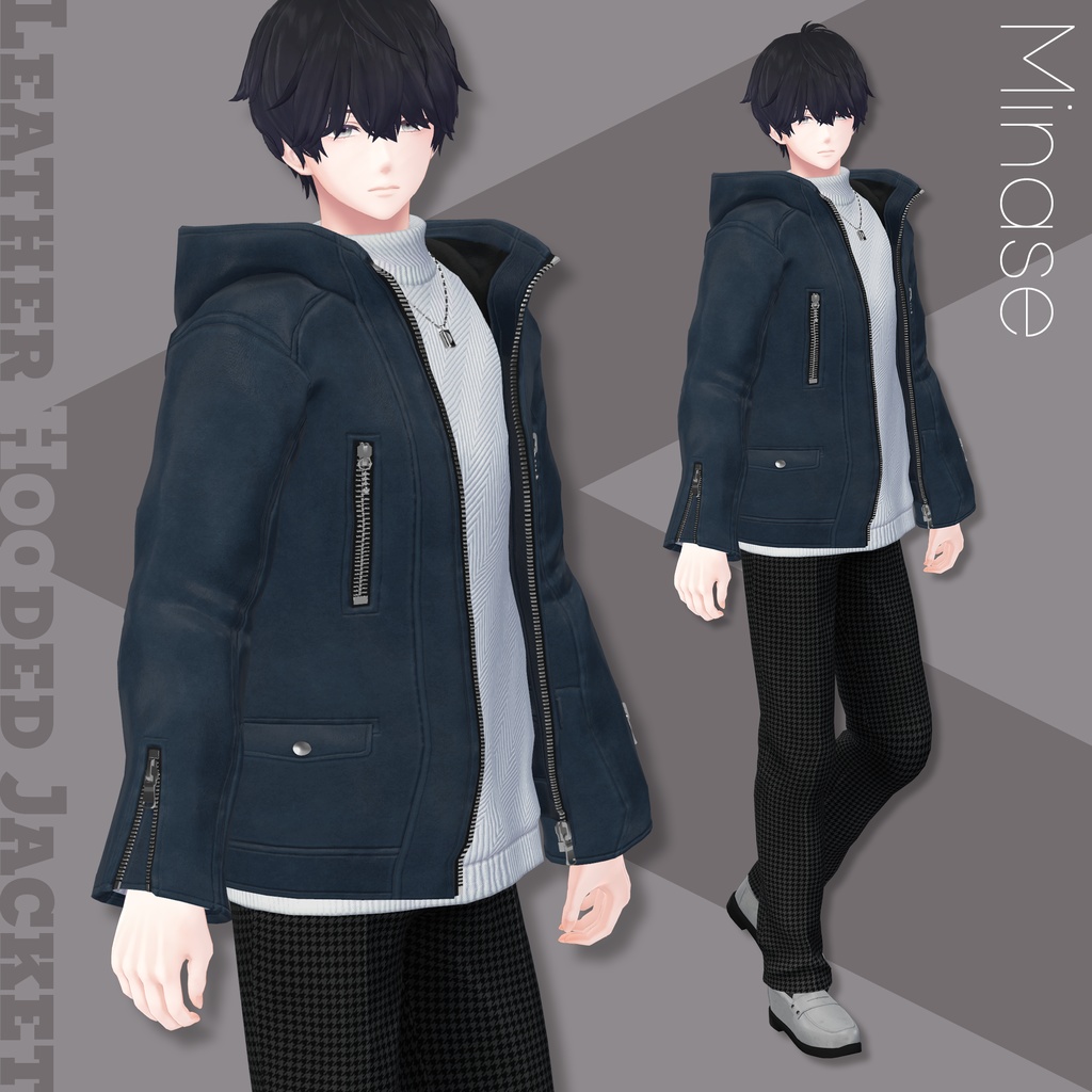Leather Hooded Jacket【29アバターセミ対応】