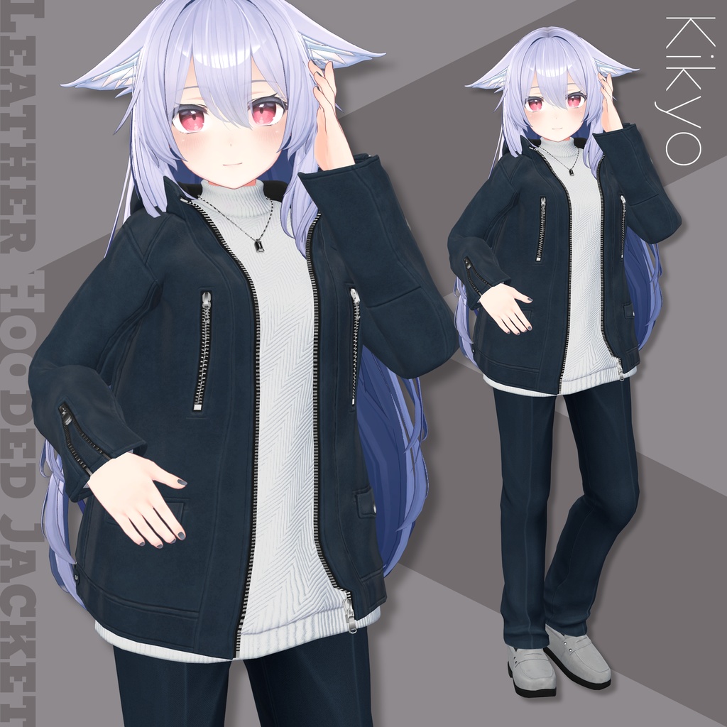 Leather Hooded Jacket【29アバターセミ対応】