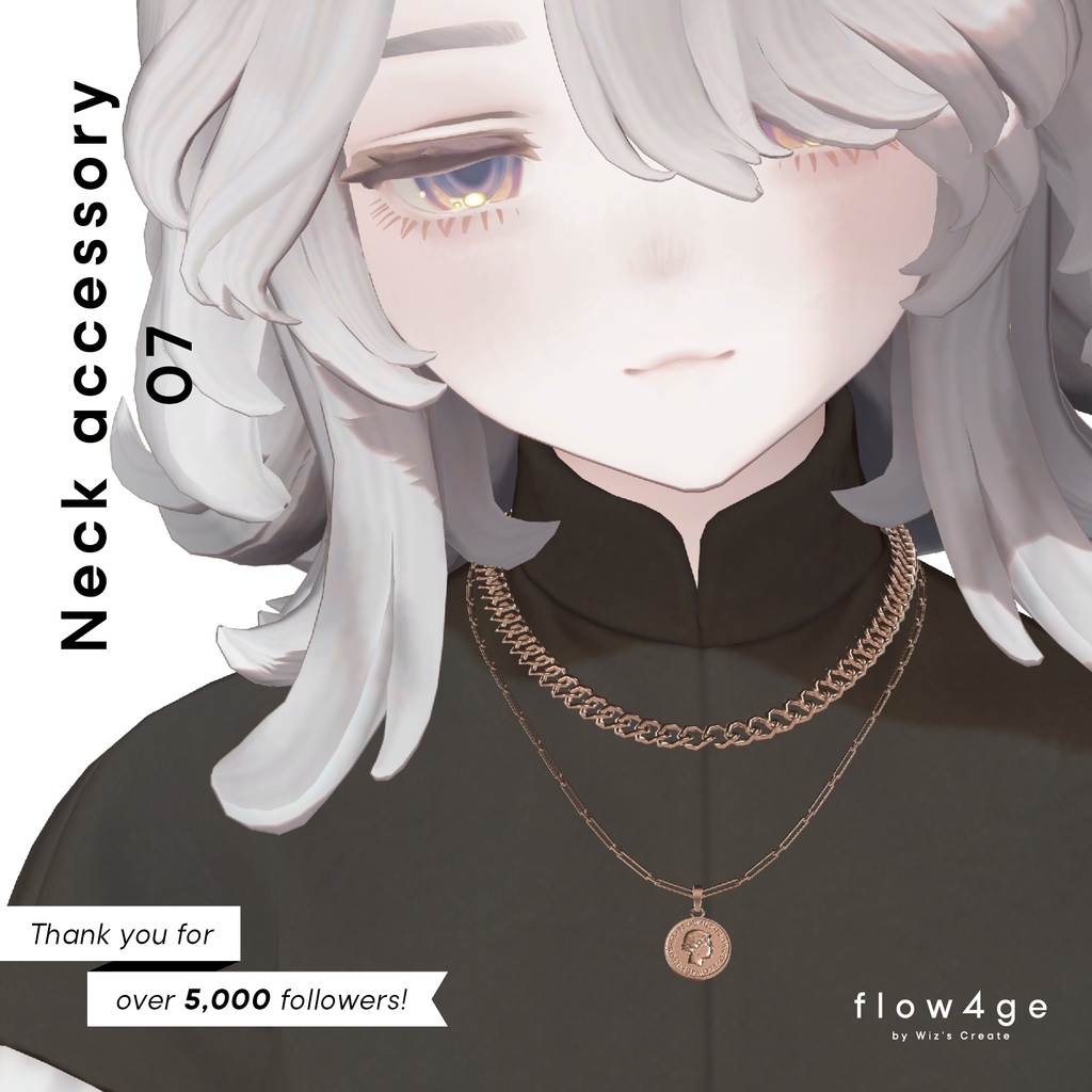 Neck accessory 07【フォロワー5,000人記念/VRChat想定】