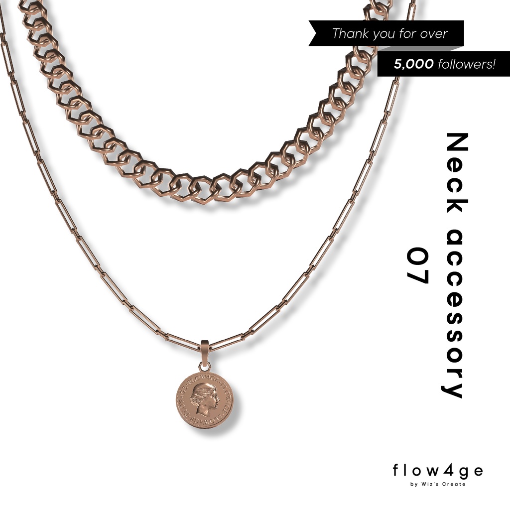 Neck accessory 07【フォロワー5000人記念/VRChat想定】