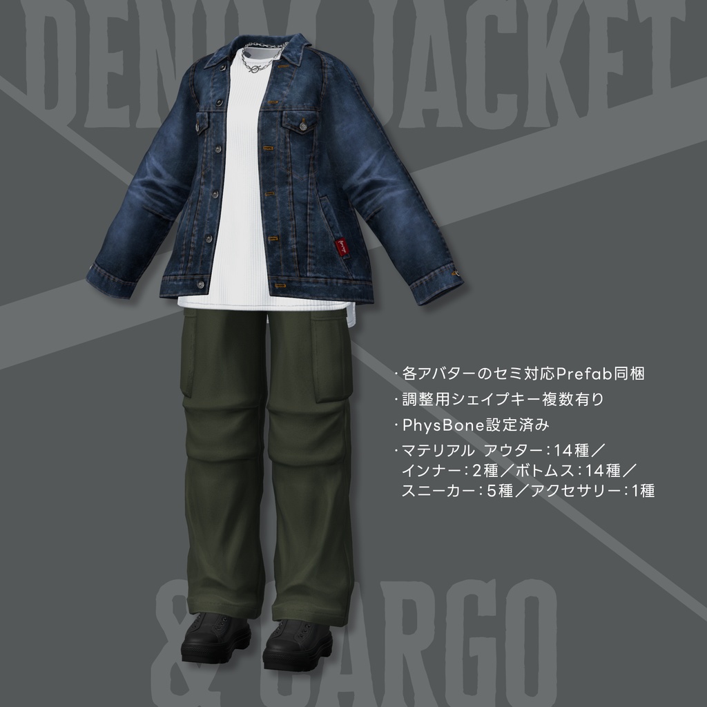 Denim Jacket & Cargo【22アバターセミ対応】