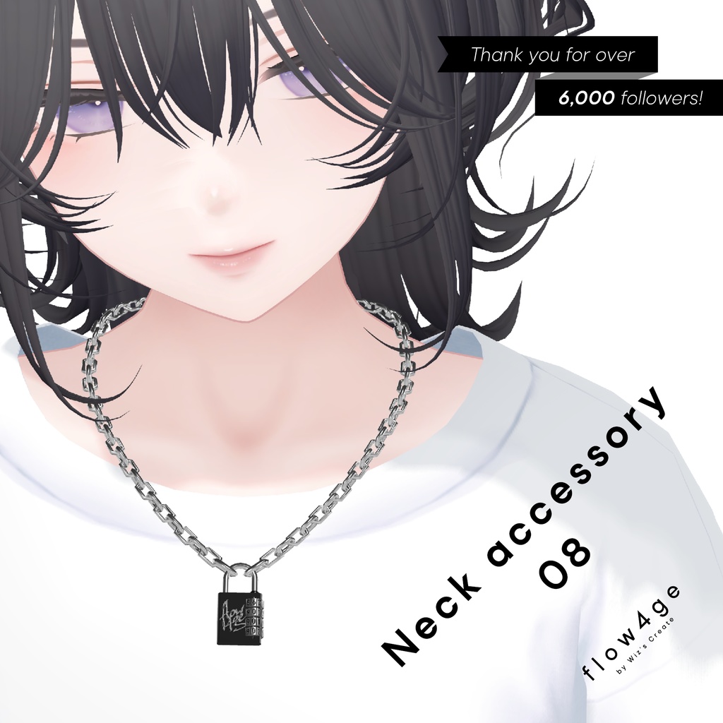 Neck accessory 08【フォロワー6,000人記念/VRChat想定】