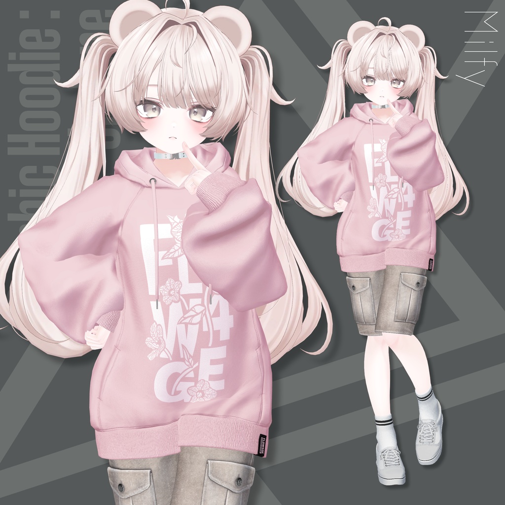 Graphic Hoodie : Undone【24アバターセミ対応】