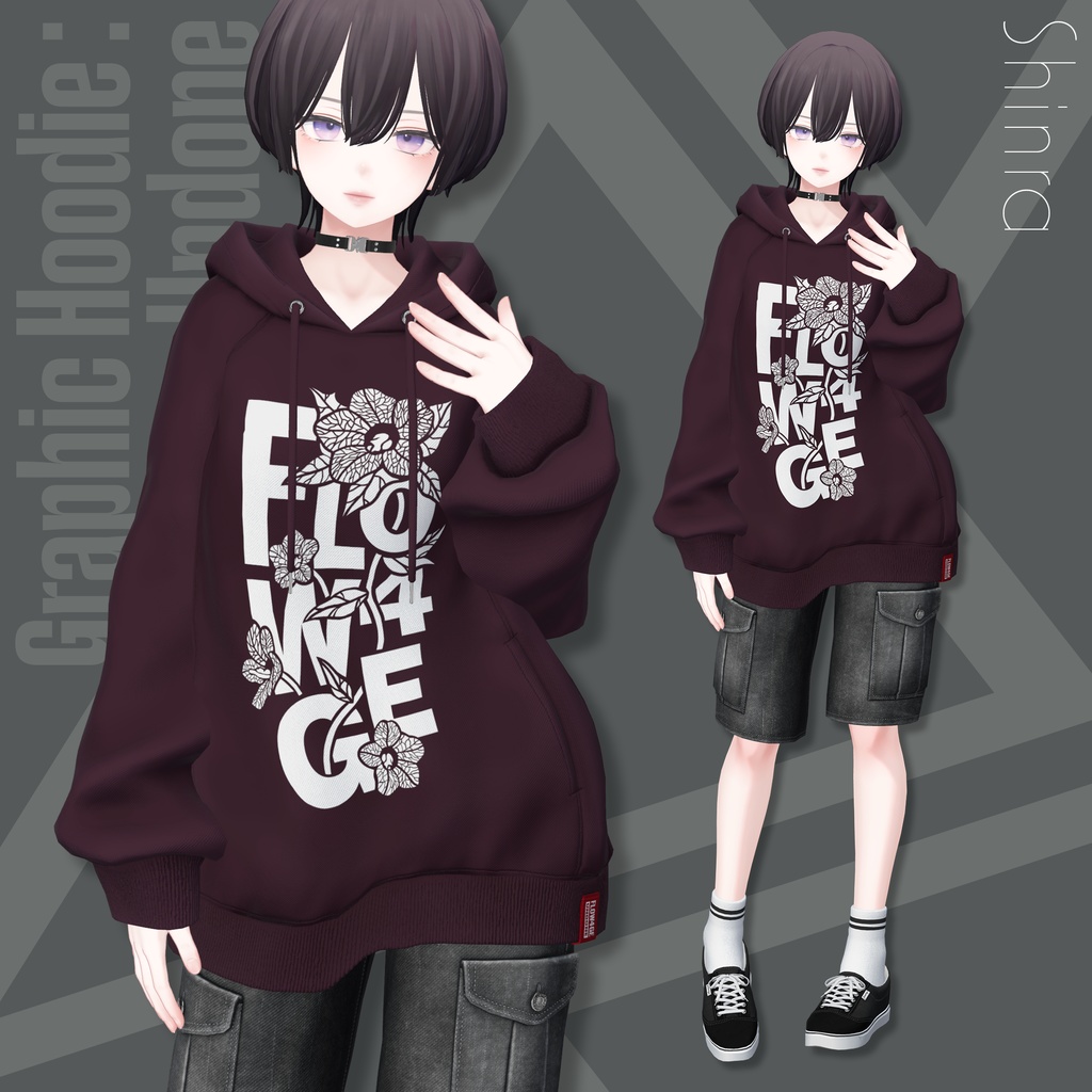Graphic Hoodie : Undone【24アバターセミ対応】