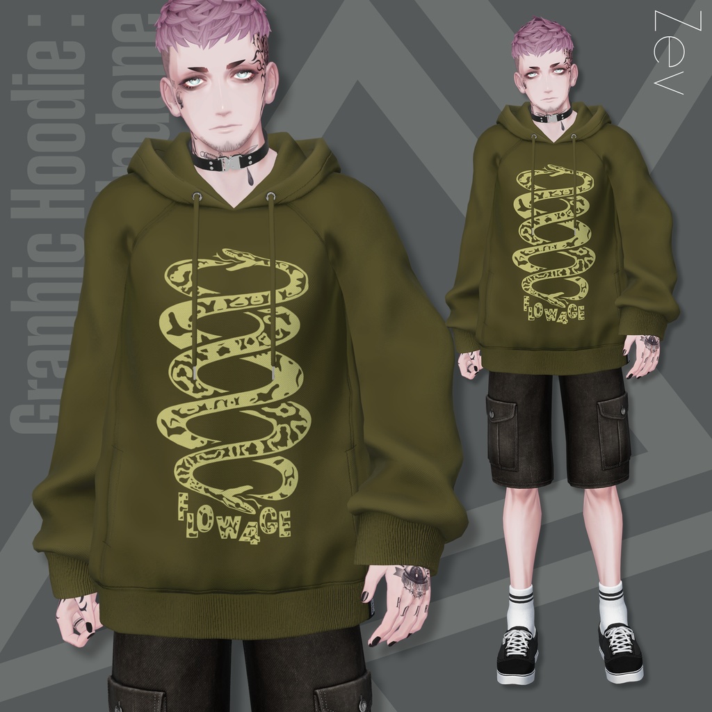 Graphic Hoodie : Undone【24アバターセミ対応】