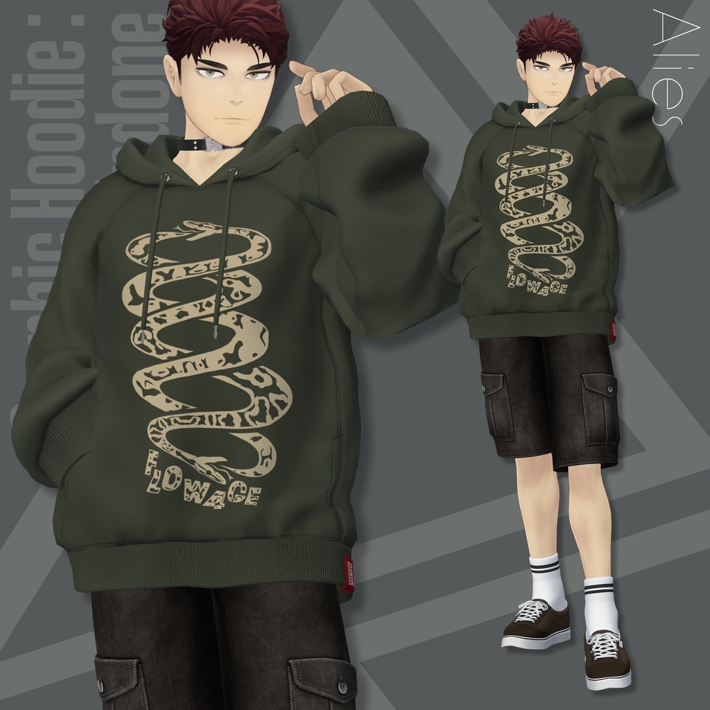 Graphic Hoodie : Undone【24アバターセミ対応】