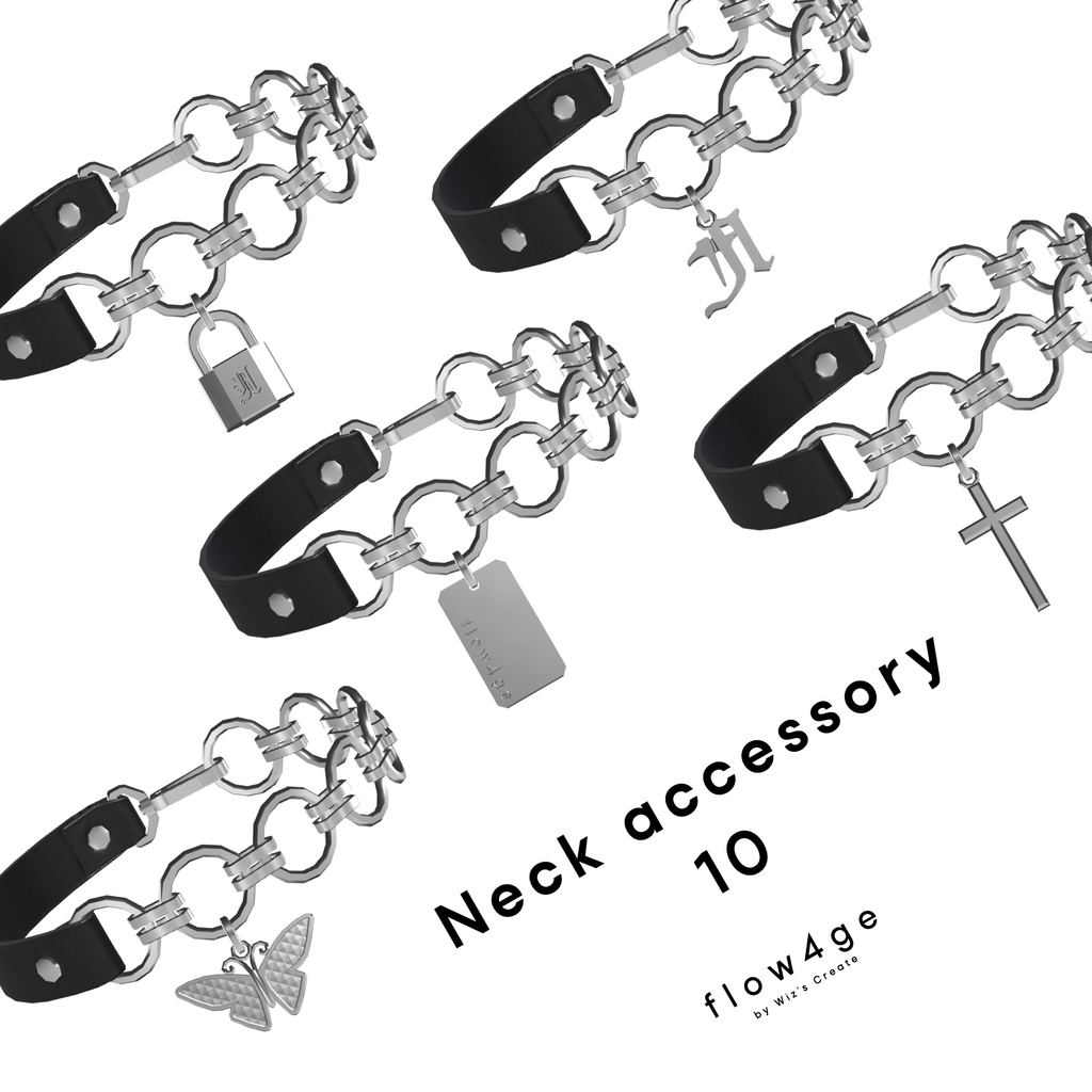 Neck accessory 10【VRChat想定】