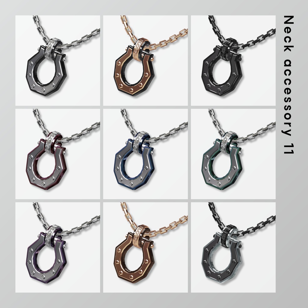【期間限定無料】Neck accessory 11【2周年記念/VRChat想定】