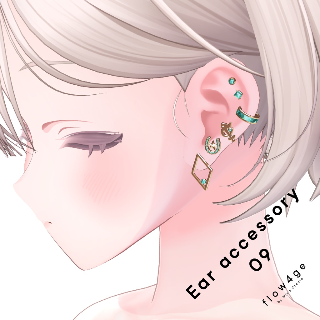Ear accessory 09【VRChat想定】